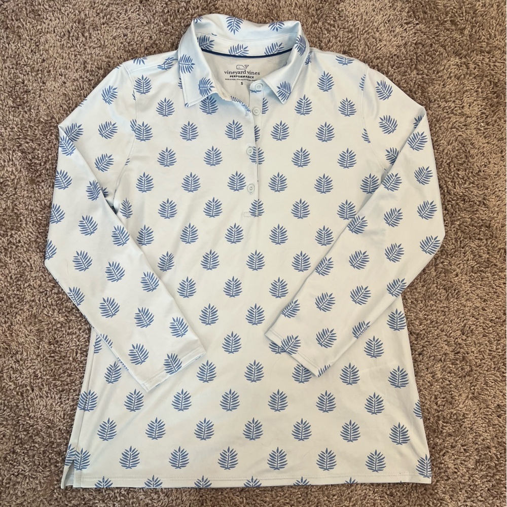 {Vineyard Vines} NWOT Performance Dry-wick Long Sleeve Polo Top